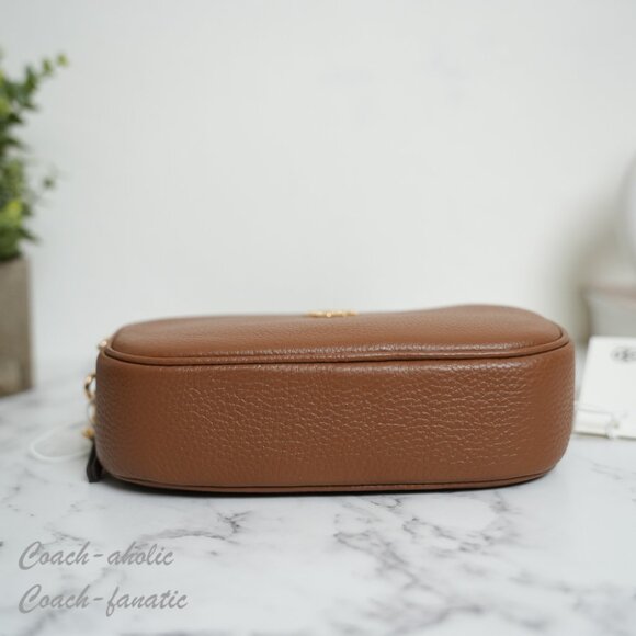 NWT Tory Burch Britten Camera Bag Leather Crossbody in Moose 157733 - Picture 9 of 11